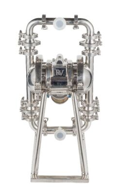 120psi अधिकतम दबाव और 150gpm अधिकतम प्रवाह के साथ स्टेनलेस स्टील AODD डायाफ्राम पंप