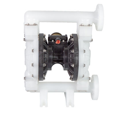 वायु संचालित डबल डायफ्राम पंप पॉलीप्रोपाइलीन शेल कम दबाव और 11/2 इंच आउटलेट आकार के साथ