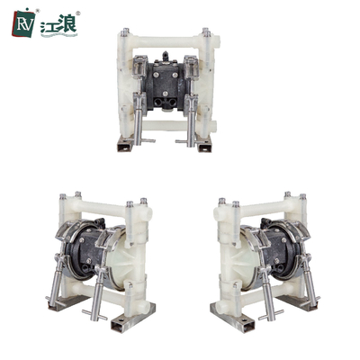 वायु संचालित डबल डायाफ्राम Aodd पंप सक्शन लिफ्ट उच्च PVDF बॉडी 3/8 ''