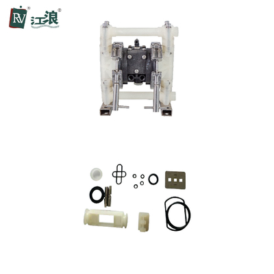वायु संचालित डबल डायाफ्राम Aodd पंप सक्शन लिफ्ट उच्च PVDF बॉडी 3/8 ''